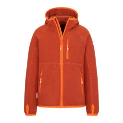TROLLKIDS Fleece Jacke "Sandefjord" In Dunkelorange/Hellorange