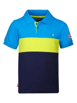 TROLLKIDS Funktionsshirt "Eikefjord" In Dunkelblau/ Blau/ Grün