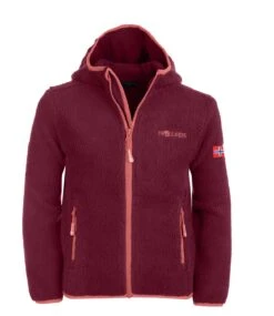 TROLLKIDS Mädchen Fleecejacke "Mandal" In Kastanienrot/Antikrosa