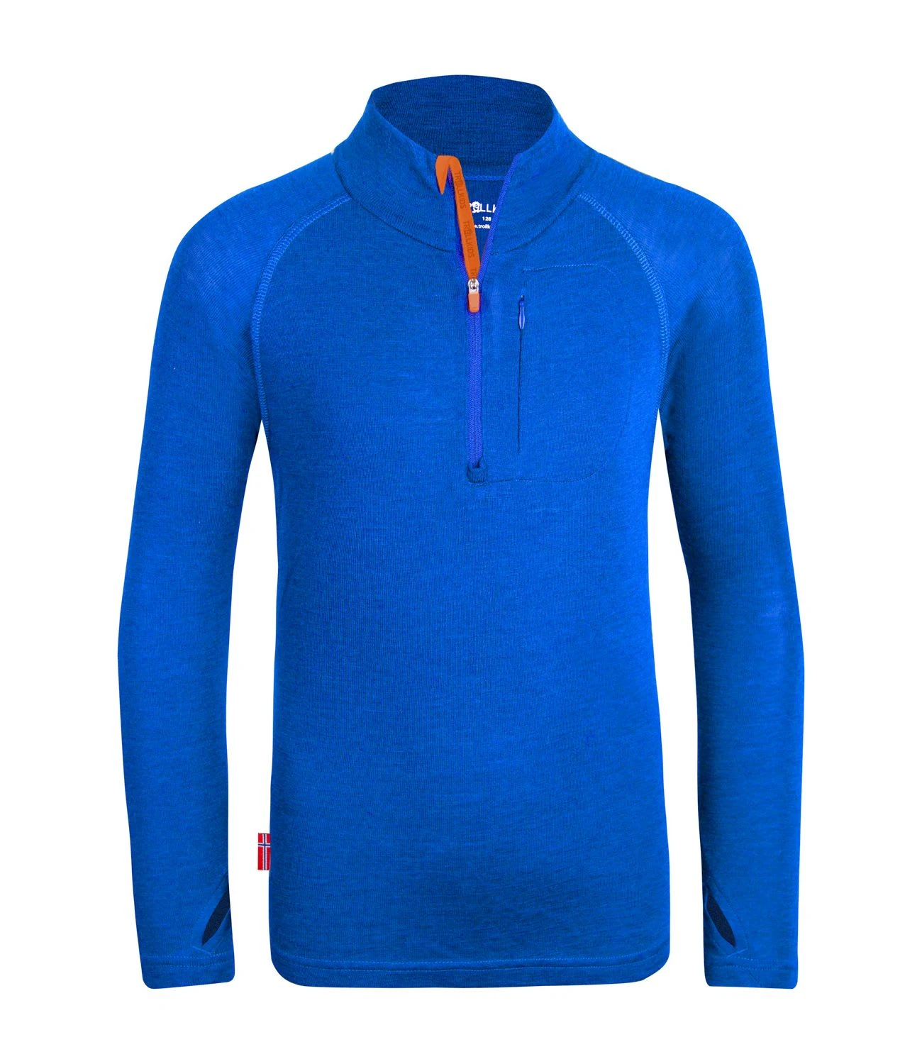 TROLLKIDS Pullover "Lofoten" In Azurblau/Orange 3 TROLLKIDS Pullover "Lofoten" In Azurblau/Orange