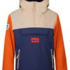 TROLLKIDS Regenjacke "Bergen" In Dunkelblau/ Beige/ Orange