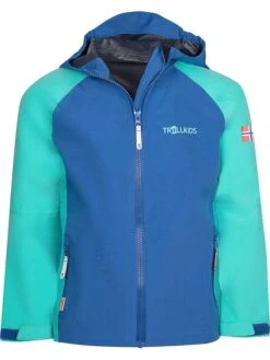 TROLLKIDS Regenjacke "Haugesund" In Blau/ Türkis