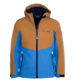 TROLLKIDS Softhsell Jacke "Kristiansand" In Bronze/Azurblau/Marine