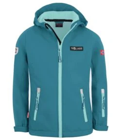 TROLLKIDS Softshell Jacke "Oslofjord" In Blaugrün/Wasserblau
