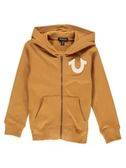 True Religion Sweatjacke "Hs Zip Up Hoodie" In Hellbraun