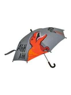 Regenschirm "T-Rex" In Grau/ Orange - Ø 80 Cm